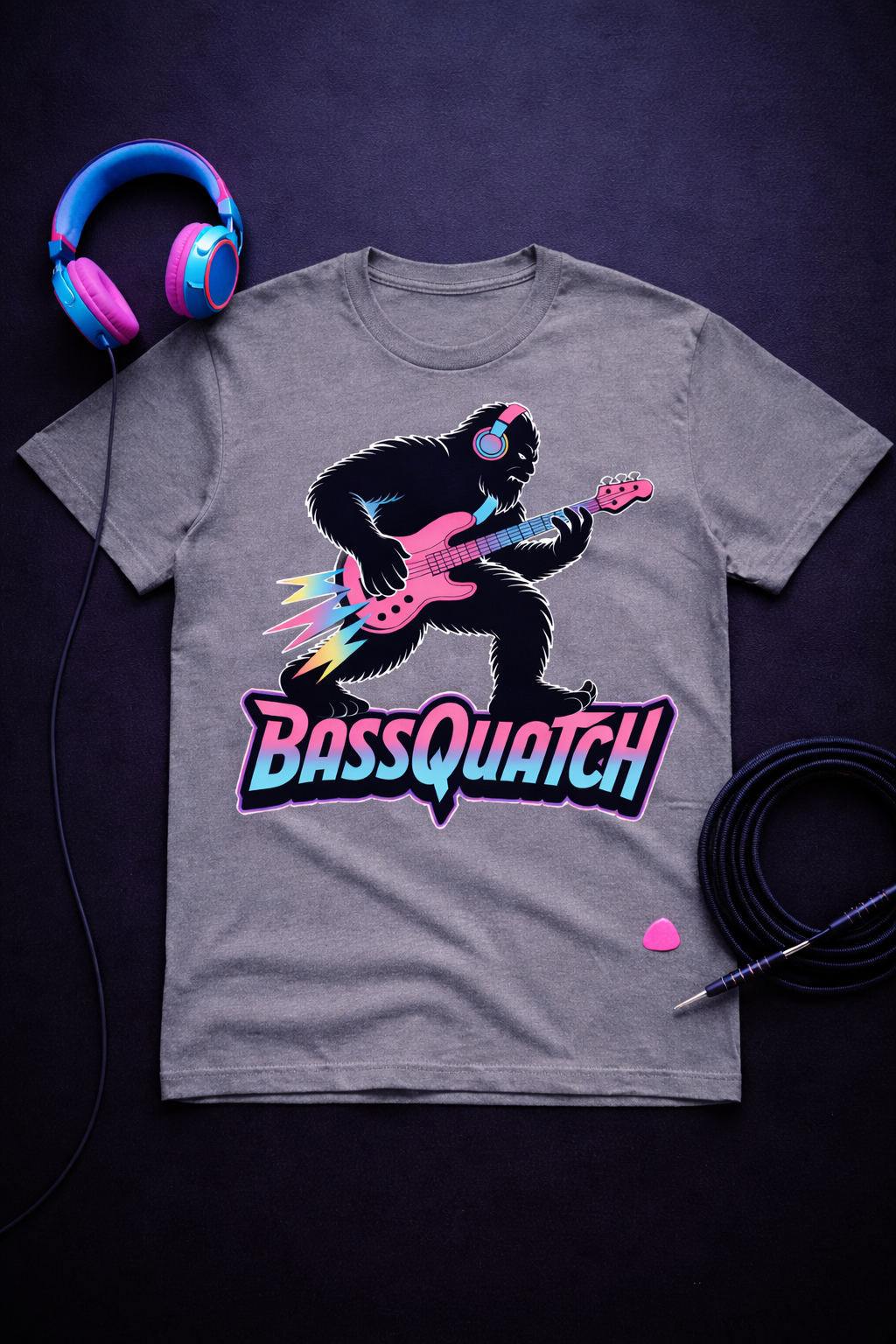 Bassquatch: The Ultimate Retro 80s Sasquatch Bass Guitar Design