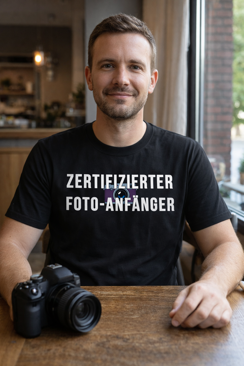 Zertifizierter Foto-Anfänger – minimalistisches Typo-Design
